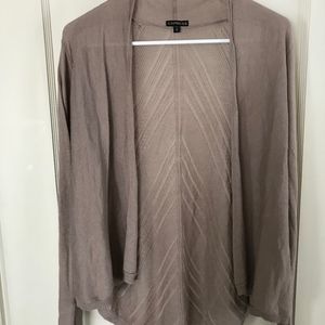 express womens open front cardigan knit back tan